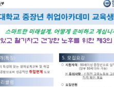 한양대학교 고령사회연구원, 중장년 취업아카데미 교육 진행