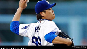 류현진 8승 위기! 3회 3실점, 2회는 디 고든 호수비로 탈출