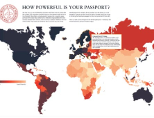 우리나라 여권의 힘은 어느정도인가… 전세계 여권 파워 지도