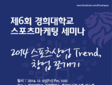 경희대, ‘2014 스포츠산업 Trend, 창업 쪼개기’ 세미나 개최