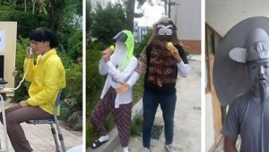 의정부고 졸업사진, ‘살려야한다’부터 백원짜리 동전까지