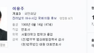 [4.13 총선] 전라남도 여수시갑 국민의당 이용주 당선 확실