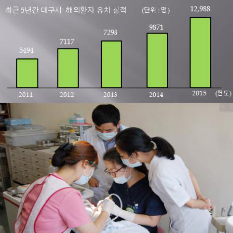 지난해 베트남 미폭종합병원 의사(치과)들의 대구 연수 모습.  대구시 제공