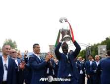 EURO 2016 우승컵 들고 웃는 에데르, 박수치는 호날두