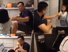 [쿠키영상] “아빠 목마르시죠?” 3살 난 딸이 귀엽게 건넨 물의 비밀은?