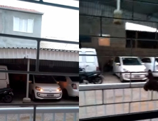 [쿠키영상] 차량경보음에 성질난 지붕?