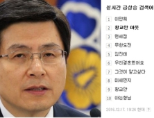 ‘황교안 아웃’ 실시간 급상승… 8차 촛불집회 구호