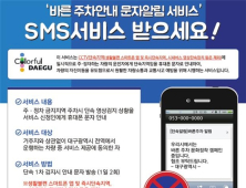 대구시, 광역지자체 최초 '바른 주차안내 문자서비스'