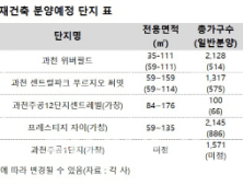 올해 '과천' 재건축 아파트 분양 본격화…대형사 각축전