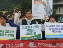 건설노조, 12일 총파업 예고“주52시간 근로제=임금삭감 빌미일 뿐”