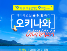 '인천~오키나와 500원'… 에어서울, 9월 21일 오키나와 취항 이벤트