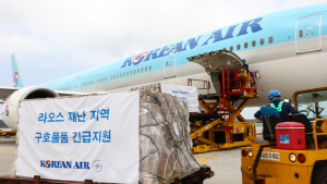 대한항공, 라오스 댐 사고 이재민 긴급구호품 지원 나서