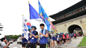 수원·서울시 청소년 240여명 정조대왕 능행차길 순례 막내려