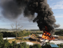 고양시 휘발유탱크 폭발 화재, 오후 11시 진화될 듯