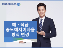 DGB대구은행, 최대 80% 중도해지이자율 적용