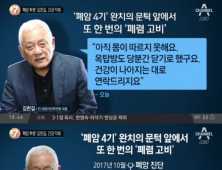 '폐암 투병' 김한길, 최근 급성 폐렴으로 입원