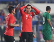 ‘아깝다 손흥민’ 한국, 볼리비아전 전반 0-0 마무리