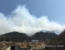 충남 아산 설화산 산불 재발화…당국 500여명 투입해 진화 재개