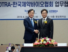 제약바이오협회·KOTRA, 제약산업 해외 진출 지원 MOU