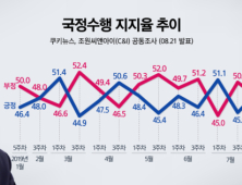 文대통령 국정지지율 47.6% 소폭하락…민주 42.4%↑ 한국 25.6%↓