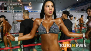 [쿠키영상] 피트니스 대회에 출전한 비키니 신인 선수 원햇님