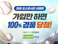 티켓베이, 100% 당첨 ‘2019 프로야구 포스트시즌’ 이벤트 진행