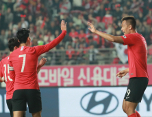 '김신욱-손흥민 멀티골' 한국, 스리랑카에 5-0 리드 전반 마무리