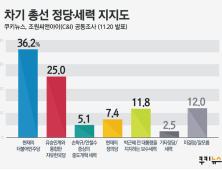 2019년 11월 3주 차기 총선 정당·세력 지지도