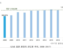 운수사고·추락 등 손상 입원한 환자 年112만4000명