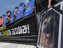 '개 식용 금지' 촉구하는 동물보호단체