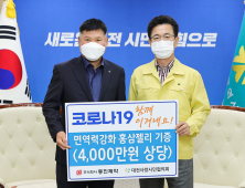 동진제약,  4,000만원 상당 홍삼가공식품 대전시에 기탁