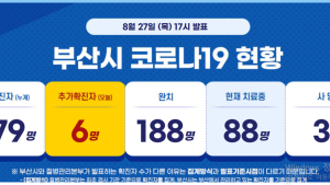 부산 코로나19 총 확진자 279명 …추가 확진자 6명
