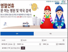 명절에 열린 의료기관 및 약국 확인 어디서