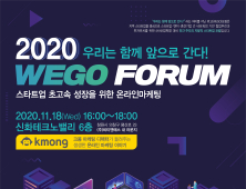 경남 스타트업 발전 '2020년 위고(WEGO) 포럼' 개최