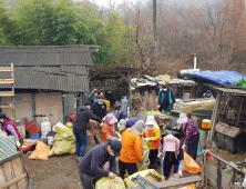 의성군 안계면 찾아가는 보건복지팀, 주거환경개선 청소