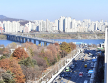 서강대교 남단까지 이어진 경찰 차벽