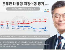  文대통령 지지도 39.5%…민주당 지지율 30.6%