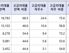 OK·SBI·웰컴 등 저축은행 빅3, 고금리 가계신용대출 여전...전년비 10.2% 증가