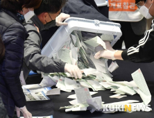 올림픽체조경기장에 마련된 개표소