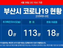 부산 코로나19 추가 확진자 없어···부산 105번 확진자 재확진