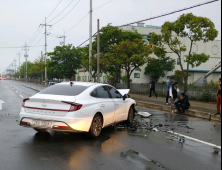 부산 강변대로서 4중 추돌사고···임신부 등 3명 부상