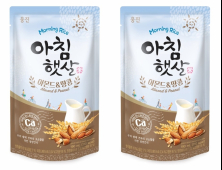 웅진식품, 신제품 '아침햇살 아몬드&땅콩' 출시