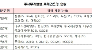 '빚' 많아 은행 평가받는 주채무계열 28곳 확정…KCC·KG 신규 선정