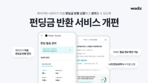 크라우드펀딩 '와디즈', 펀딩금 반환 서비스 개편…