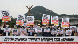 시민단체들 “정부, 미국 눈치 그만 보고 남북합의 실천하라”