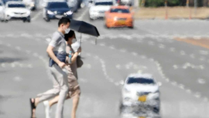 폭염에 도로도 사람도 ‘어질어질’