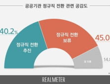 인국공 사태...공공기관 정규직 전환 ‘보류 45%’ ‘추진 40%’[리얼미터]