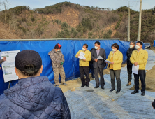 완주군의회, 비봉 보은매립장 차수벽설치 공사현장 방문