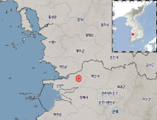 전북 군산 동북동쪽서 규모 2.5 지진 