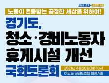 경기도, 청소·경비 등 취약노동자 휴게권 보장 공론화 나서..20일 국회 토론회 개최